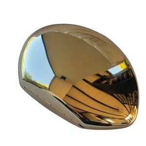 Abstract Shape Gold Colored Purse With Shoulder Strap 7.5"x6"